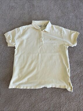 Eddie Bauer Light Yellow Short Sleeve Polo Shirt